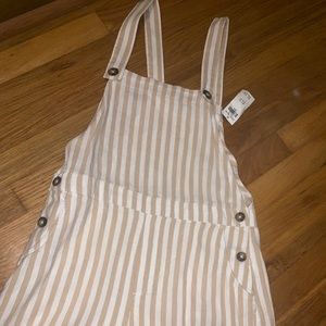 Hollister striped shorts overalls